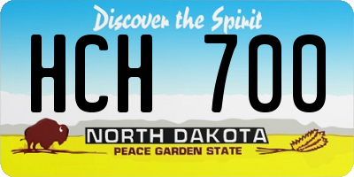 ND license plate HCH700