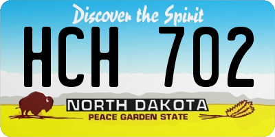 ND license plate HCH702