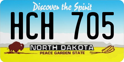 ND license plate HCH705