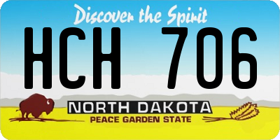 ND license plate HCH706