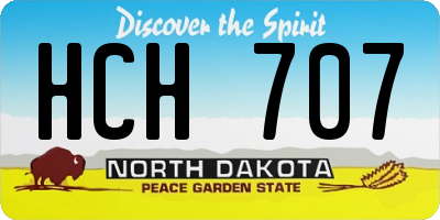 ND license plate HCH707