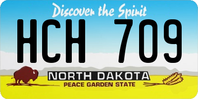 ND license plate HCH709