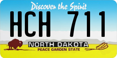 ND license plate HCH711