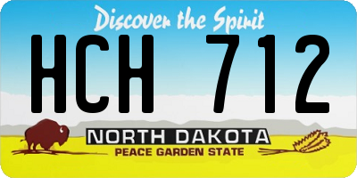 ND license plate HCH712