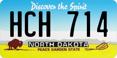 ND license plate HCH714