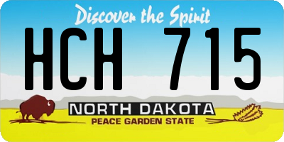 ND license plate HCH715