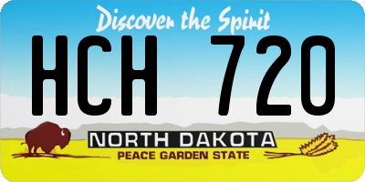 ND license plate HCH720