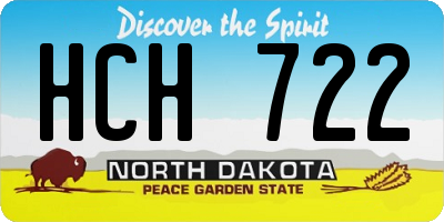 ND license plate HCH722