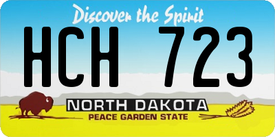 ND license plate HCH723