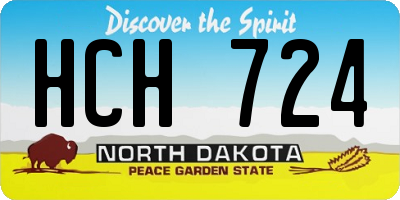 ND license plate HCH724