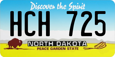 ND license plate HCH725