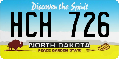 ND license plate HCH726