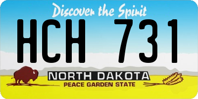 ND license plate HCH731