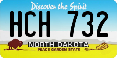 ND license plate HCH732