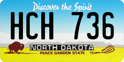 ND license plate HCH736