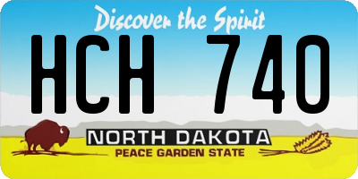 ND license plate HCH740