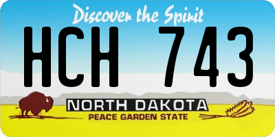 ND license plate HCH743