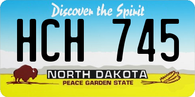 ND license plate HCH745