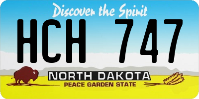 ND license plate HCH747