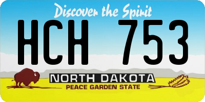 ND license plate HCH753