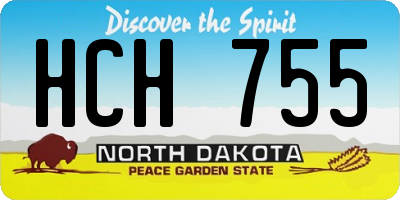 ND license plate HCH755