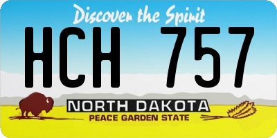 ND license plate HCH757