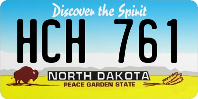 ND license plate HCH761