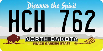 ND license plate HCH762