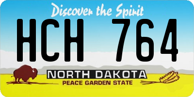 ND license plate HCH764