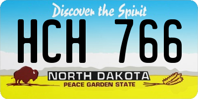 ND license plate HCH766