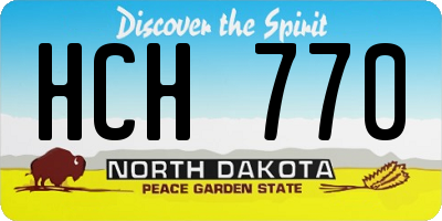 ND license plate HCH770
