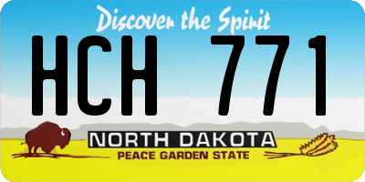 ND license plate HCH771