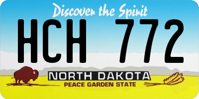 ND license plate HCH772