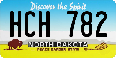 ND license plate HCH782