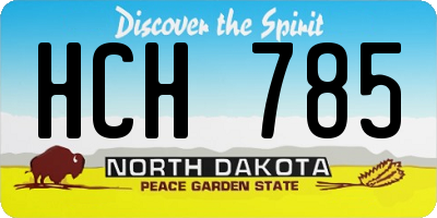 ND license plate HCH785