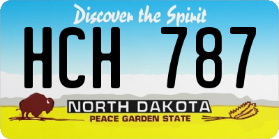 ND license plate HCH787