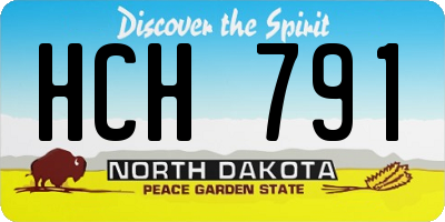 ND license plate HCH791