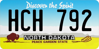 ND license plate HCH792