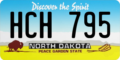 ND license plate HCH795