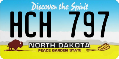 ND license plate HCH797