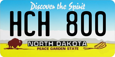 ND license plate HCH800