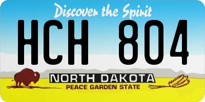 ND license plate HCH804