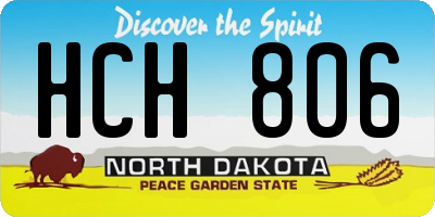 ND license plate HCH806