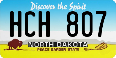 ND license plate HCH807