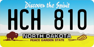 ND license plate HCH810