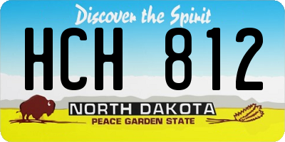 ND license plate HCH812