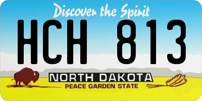 ND license plate HCH813