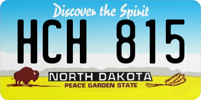 ND license plate HCH815