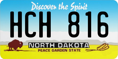 ND license plate HCH816