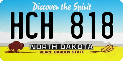 ND license plate HCH818